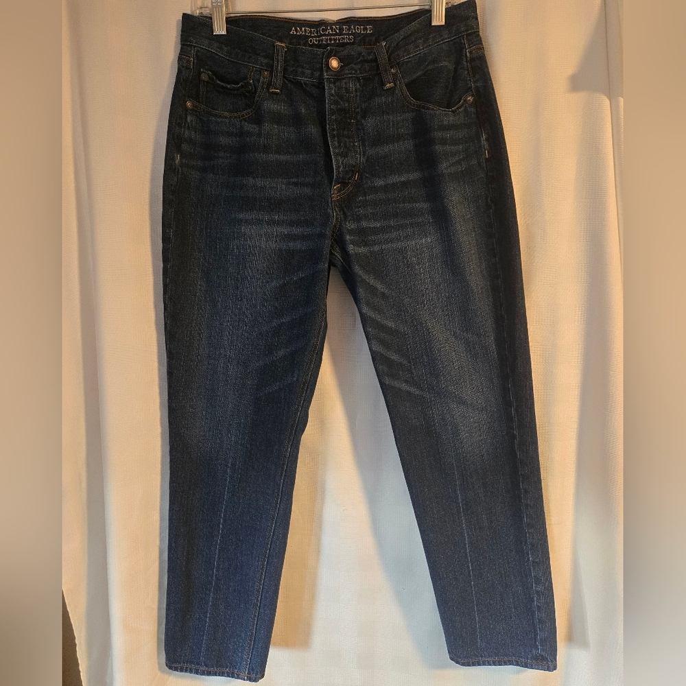 American Eagle Outfitters Vintage Hi-rise Dark Blue Straight Jeans